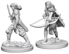 Pathfinder Battles Unpainted Minis - Human Female Fighter W1